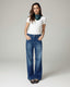 Super Vintage Mittelblaue Wide-Leg High-Rise Jeans | The Viola