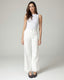 Weiße Wide-Leg High-Rise Jeans | The Viola