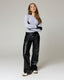Black Faux Leather Wide-Leg | The Aida