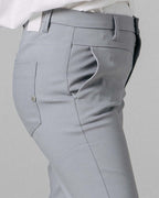 Dark Grey Ankle Chino Trousers | The Lola
