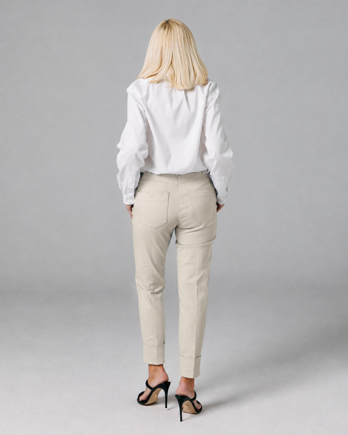 Sand Ankle Chino Trousers | The Lola
