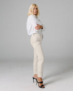 Sand Ankle Chino Trousers | The Lola