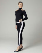 Black & White Stripe Skinny Trousers | The Bonita