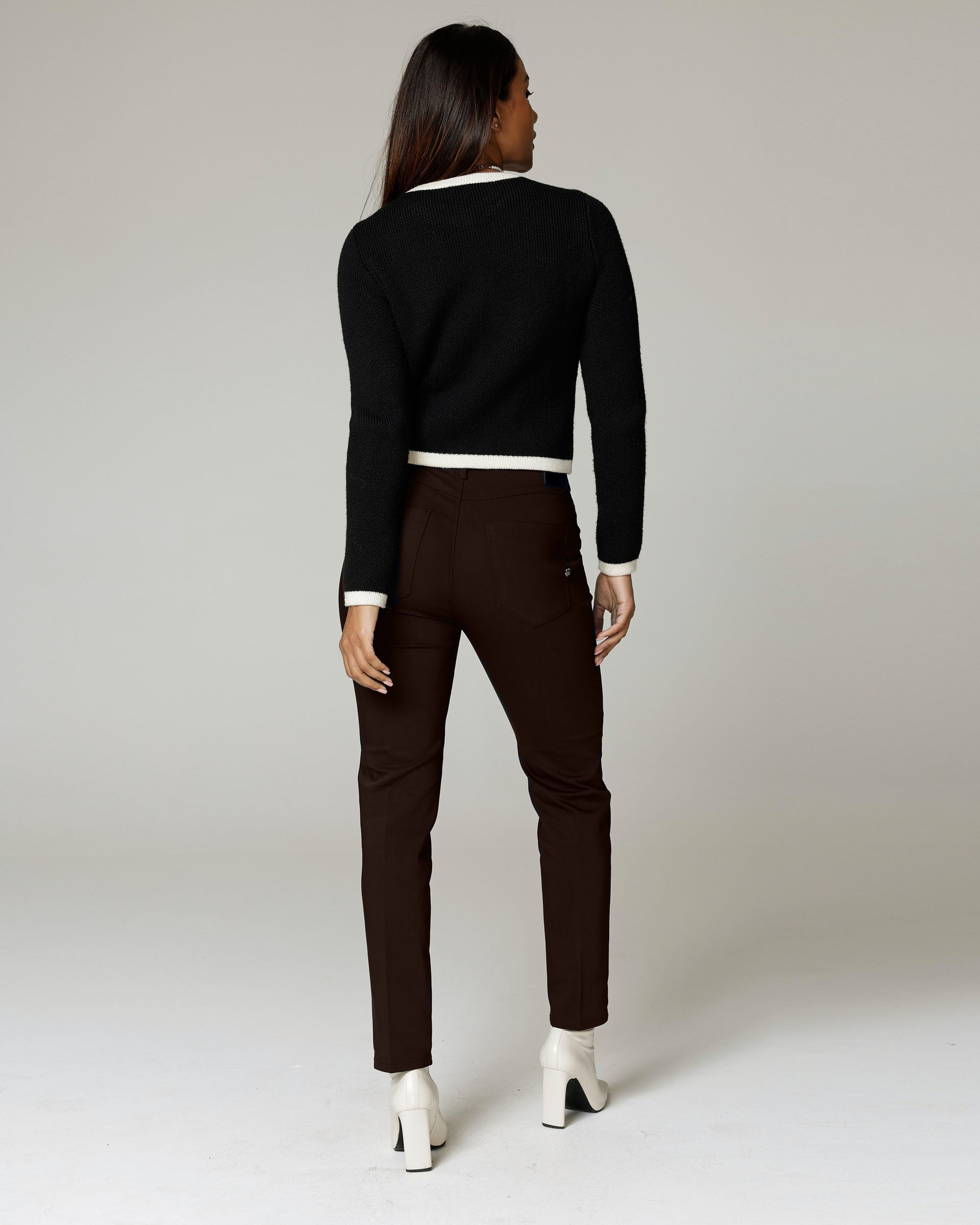 Dark Chocolate Brown Chino Trousers | The Latina