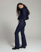 Shiny Indigo Denim Jacket | The Judy