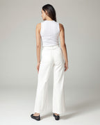 Weiße Wide-Leg High-Rise Jeans | The Viola