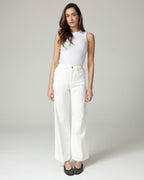Weiße Wide-Leg High-Rise Jeans | The Viola
