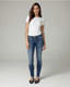 Mid-Blue Vintage-Effect Skinny Mid-Rise Jeans | The Manuela