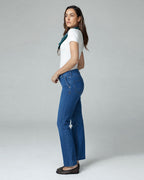 Mid-Blue Flare Mid-Rise Jeans | The Luna