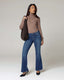 Mid Blue Flared Jeans | The Belly