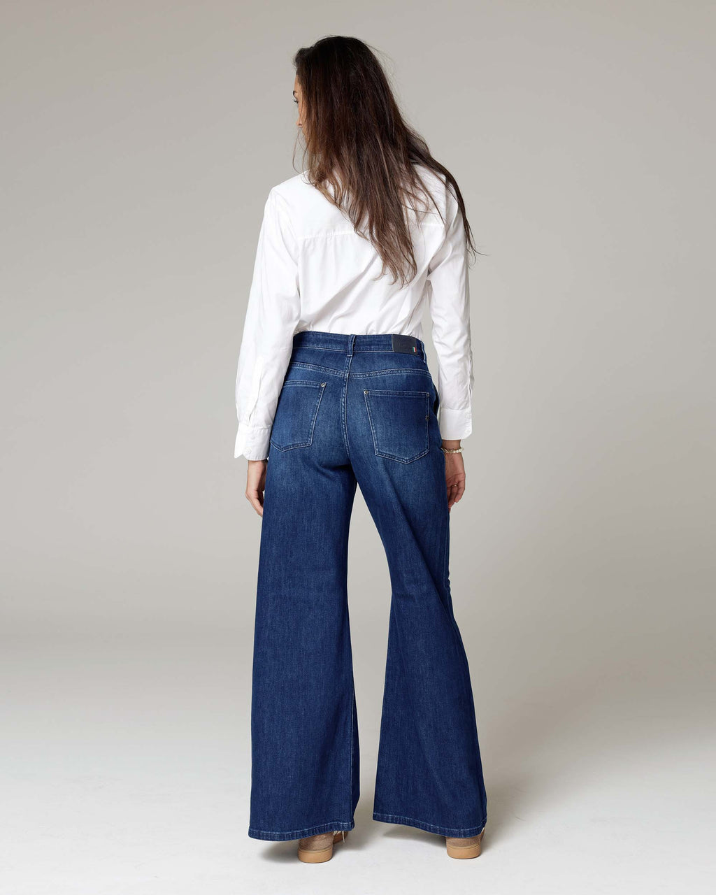 Dark Blue Wide-Leg Jeans | The Diba