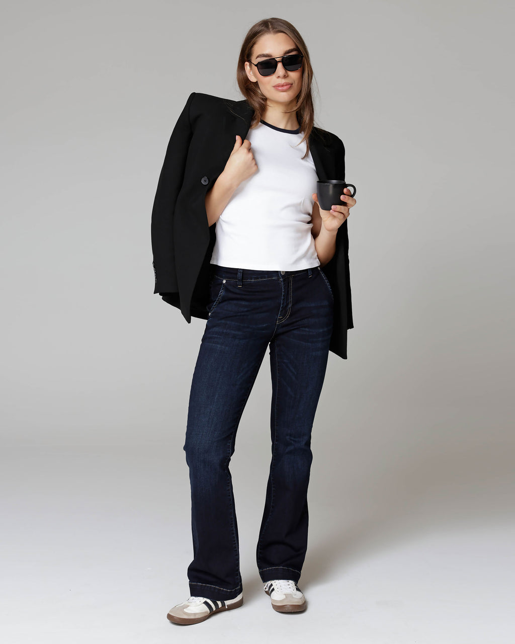 Dark Blue Bootcut Jeans | The Luna