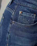 Mid-Blue Half Barrel Jeans | The Lara
