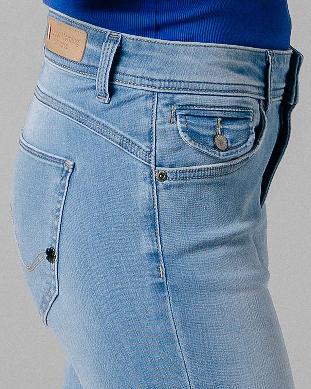 Medium Blue Light Wash Bootcut Jeans | The Belinda