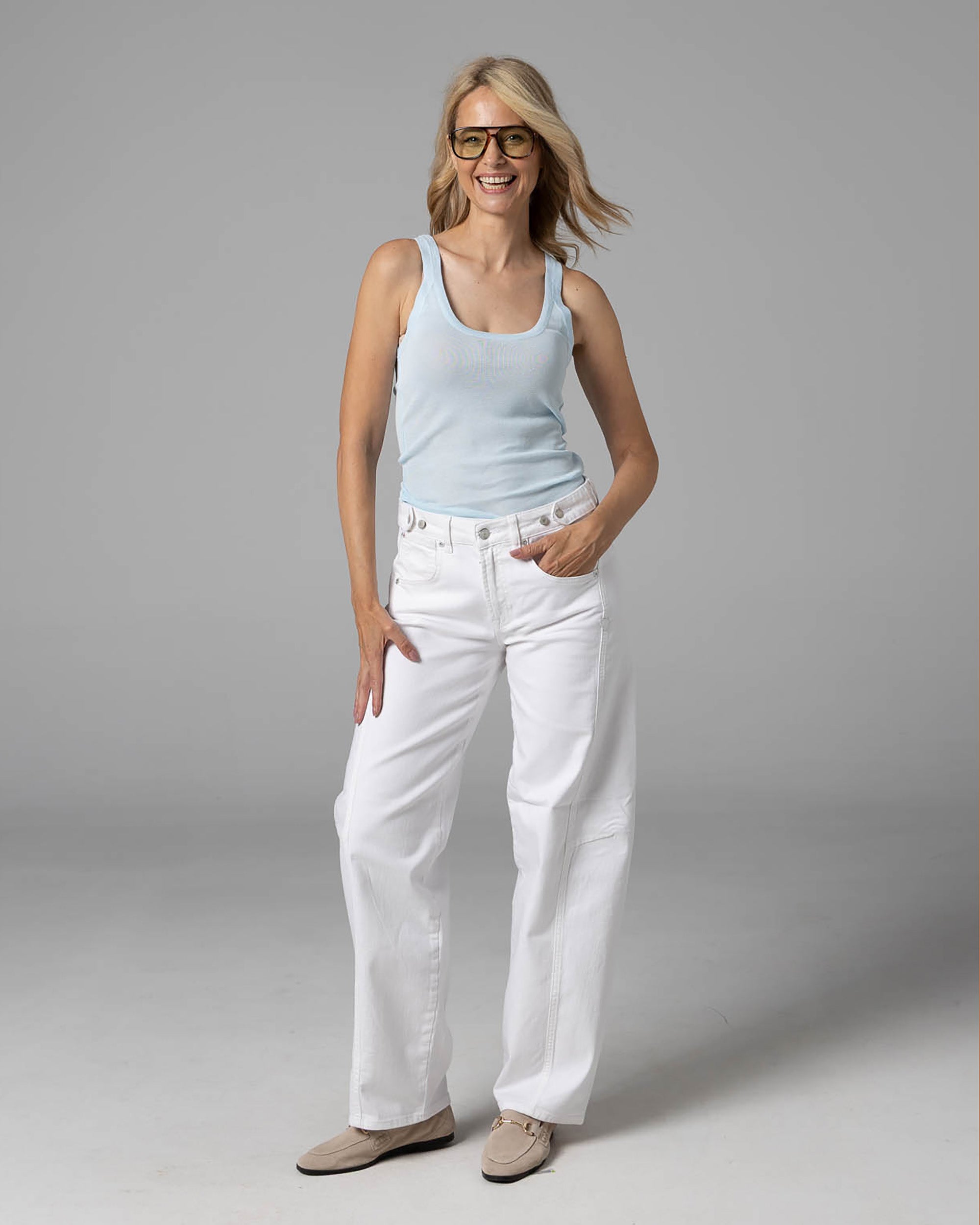 White Barrel Jeans | The Kristin