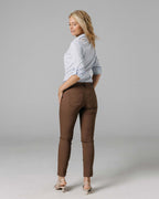 Coffee Skinny Trousers | The Elisa