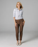 Coffee Skinny Trousers | The Elisa
