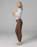 Coffee Skinny Trousers | The Elisa