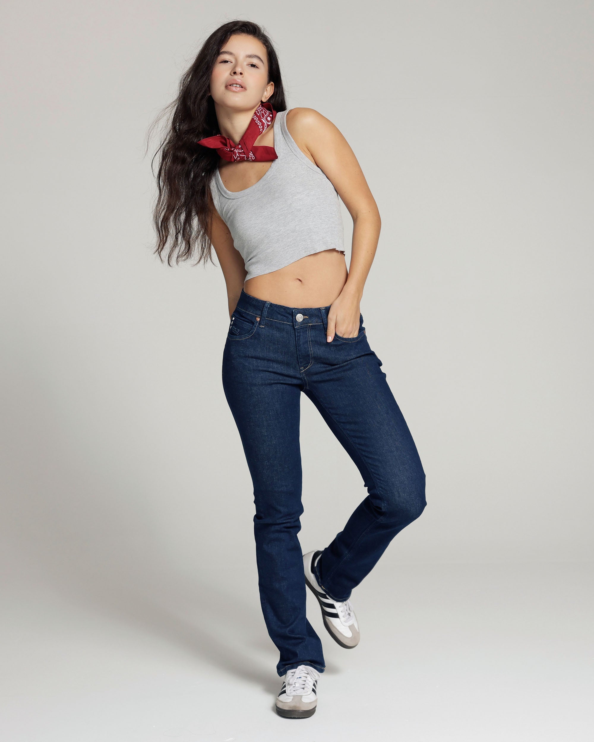 Dunkel vorgewaschene Straight Jeans | Die Diamond Hauptbild